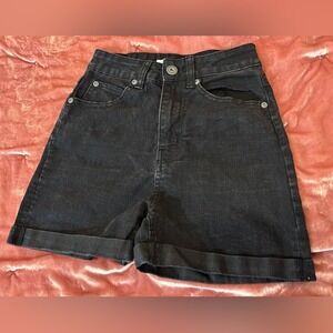 Size 3 Black High-Rise Jean Shorts by Highway Jeans Summer Beach Spring Break‎